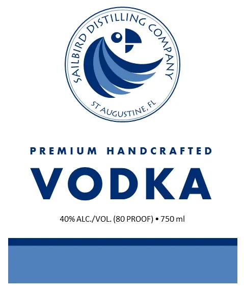 Sailbird Distilling Company Premium Handcrafted label