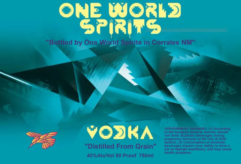 One World Spirits label