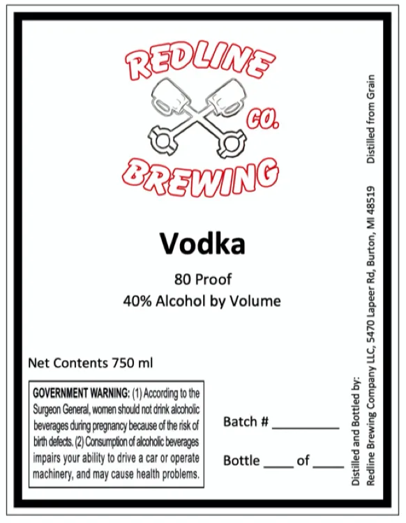 Redline Brewing Company label