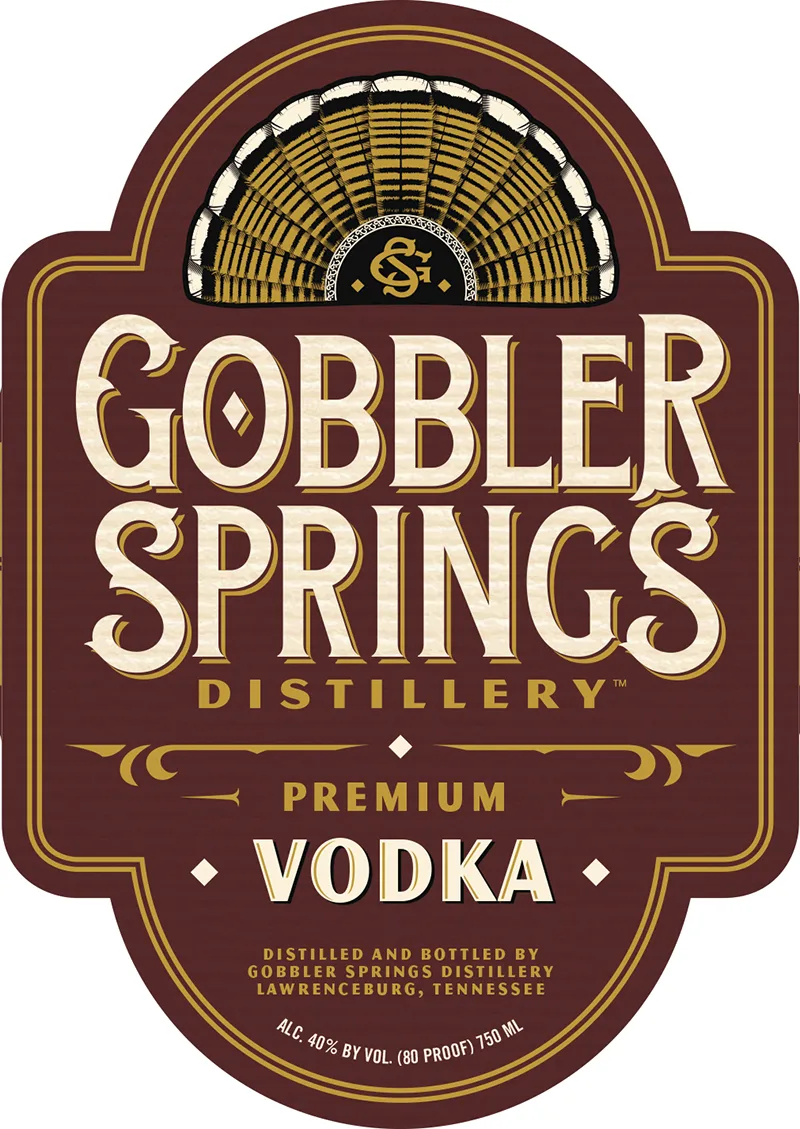 Gobbler Springs Distillery Premium Vodka label