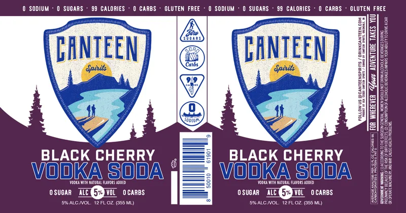 Canteen Spirits Black Cherry Vodka Soda label