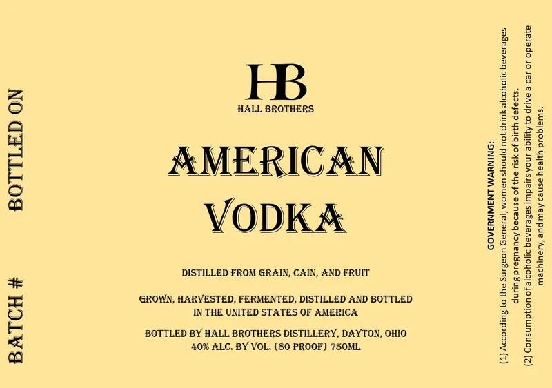 Hall Brothers American label