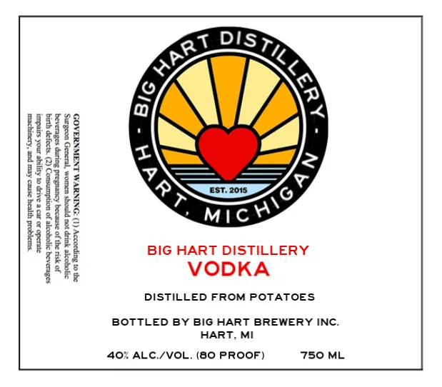 Big Hart Distillery label