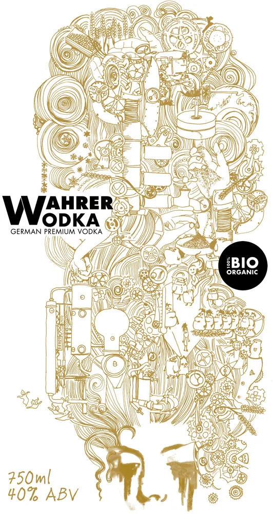 Wahrer German Premium Vodka label