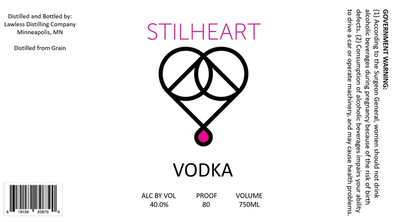 Stilheart Vodka label