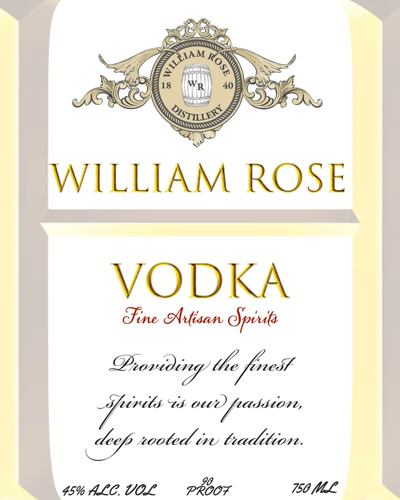 William Rose Distillery label