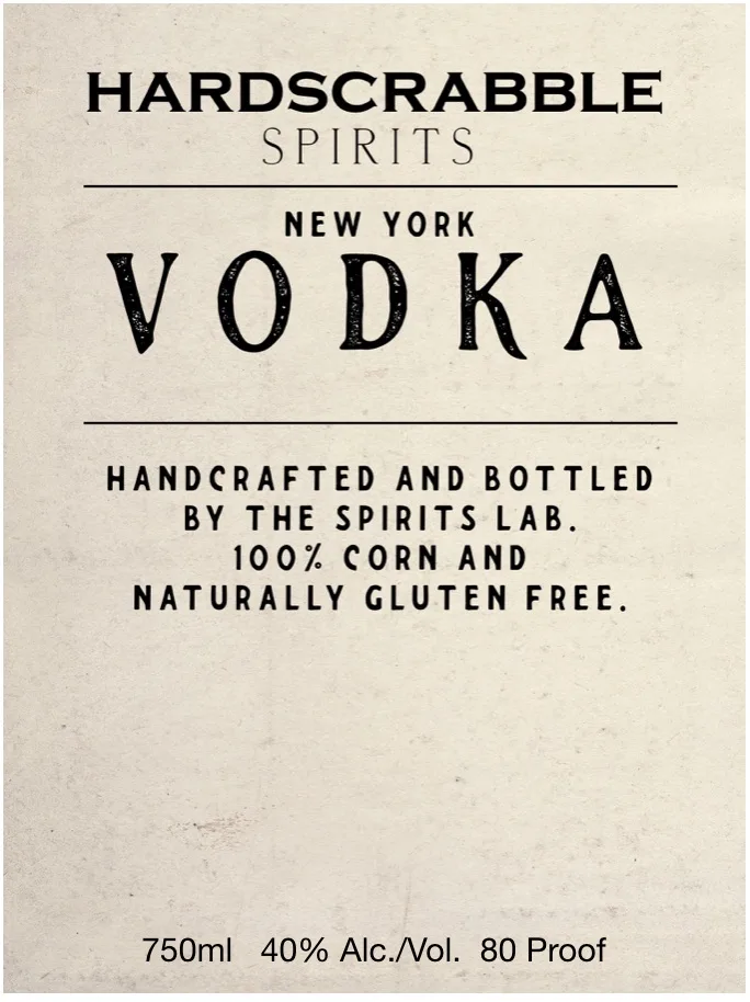 Hardscrabble Spirits Vodka