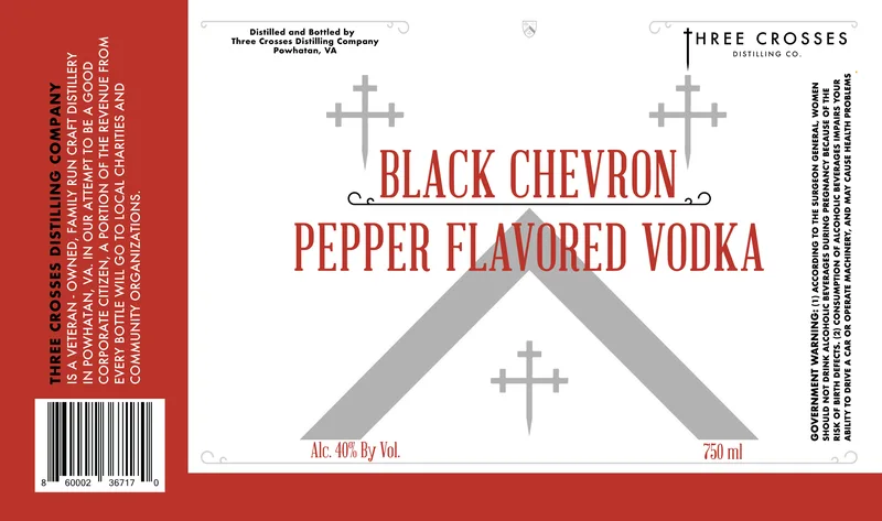 Black Chevron label