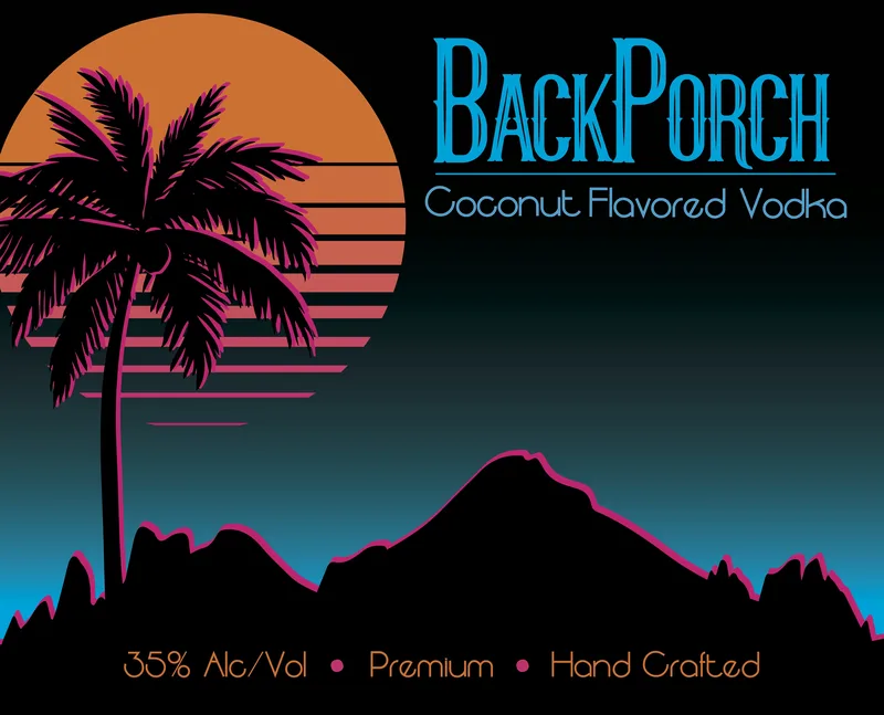 Backporch Vodka label