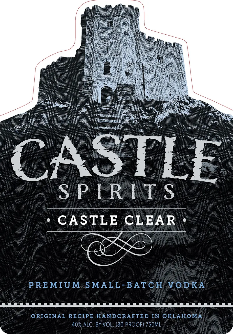 Castle Clear Premium Small-Batch Vodka label