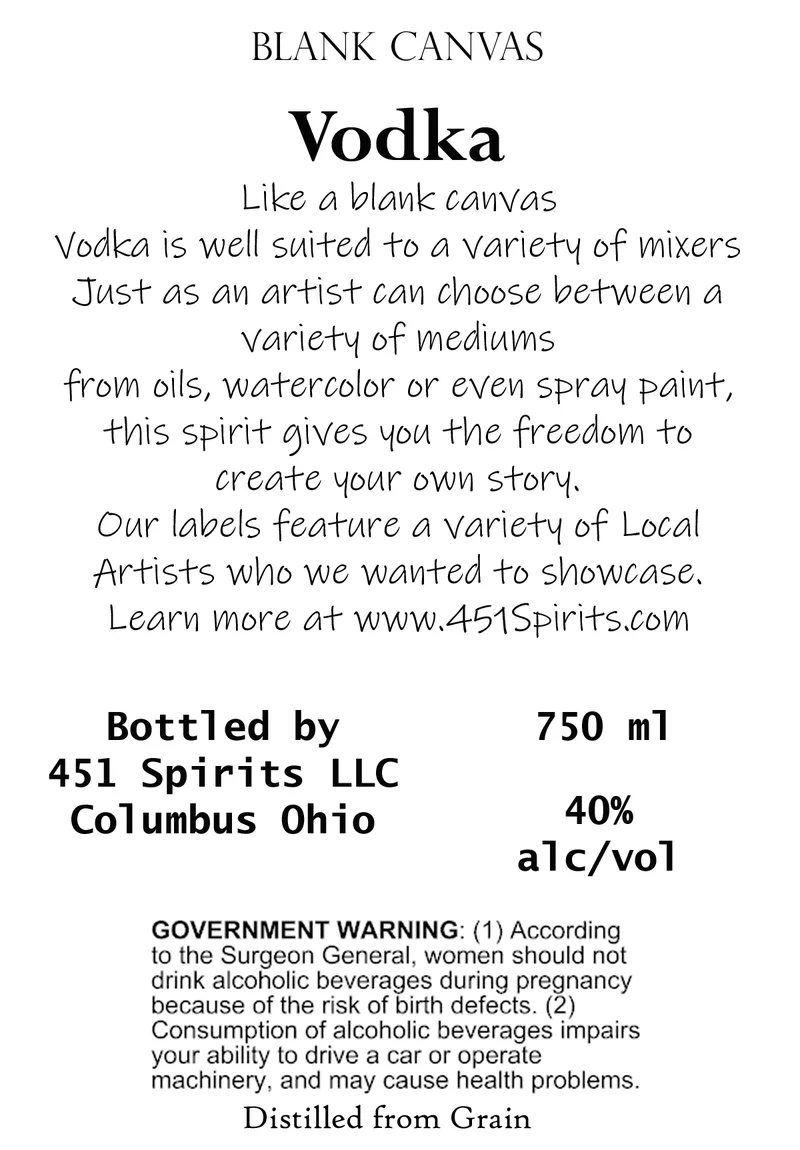 Blank Canvas label