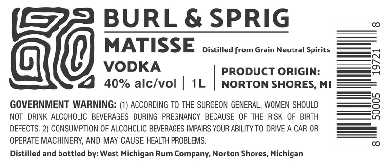 Burl & Sprig label