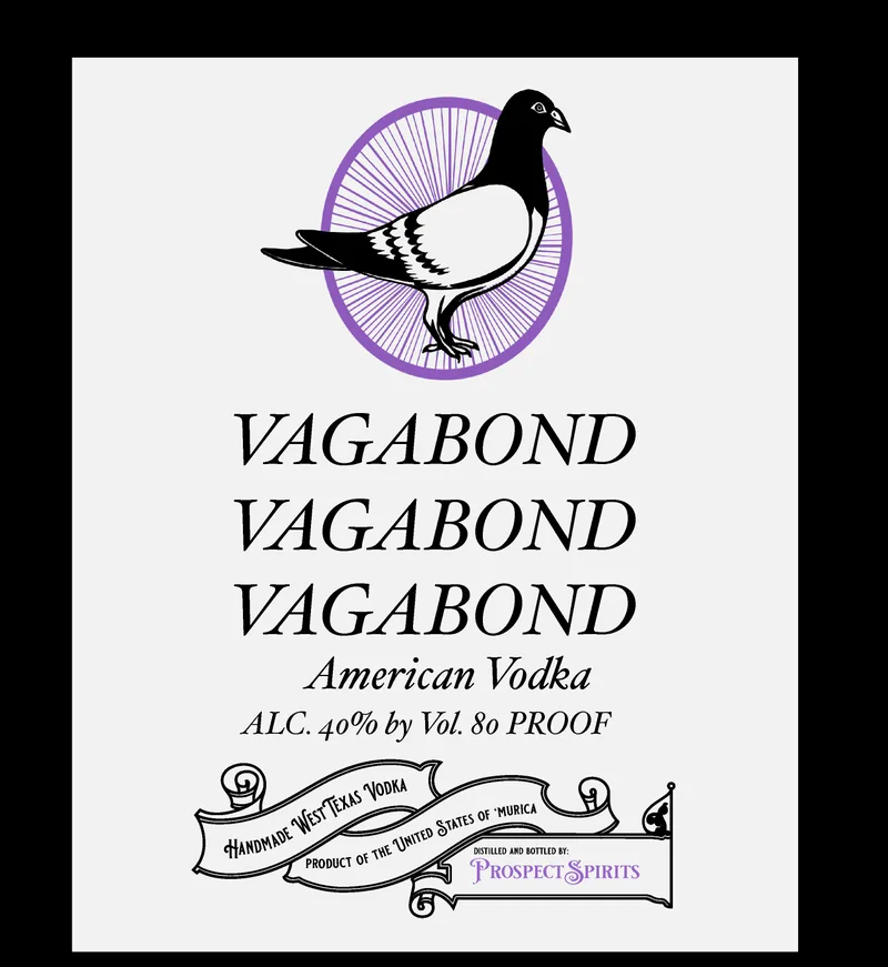 Vagabond Vodka label