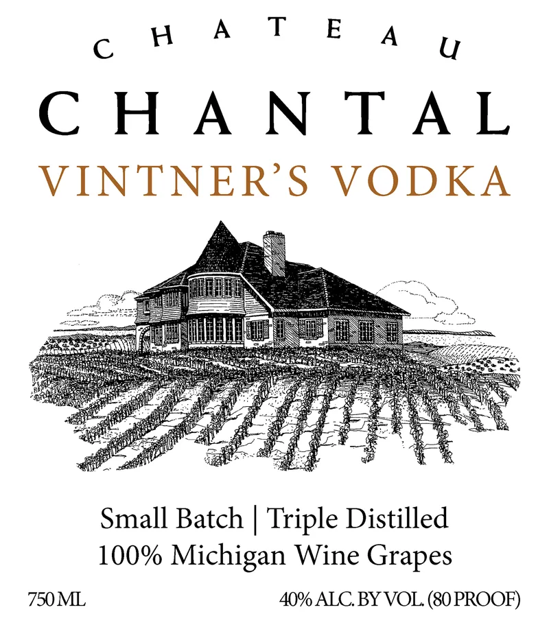 Chateau Chantal Vintner's Vodka label
