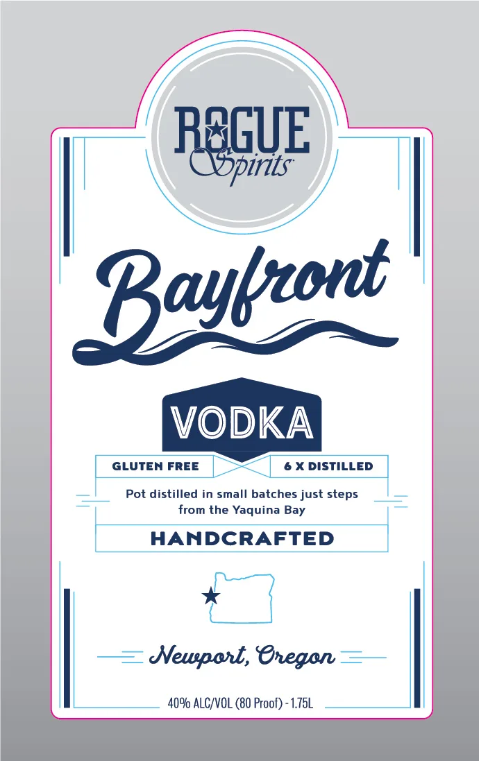 Rogue Spirits Bayfront label