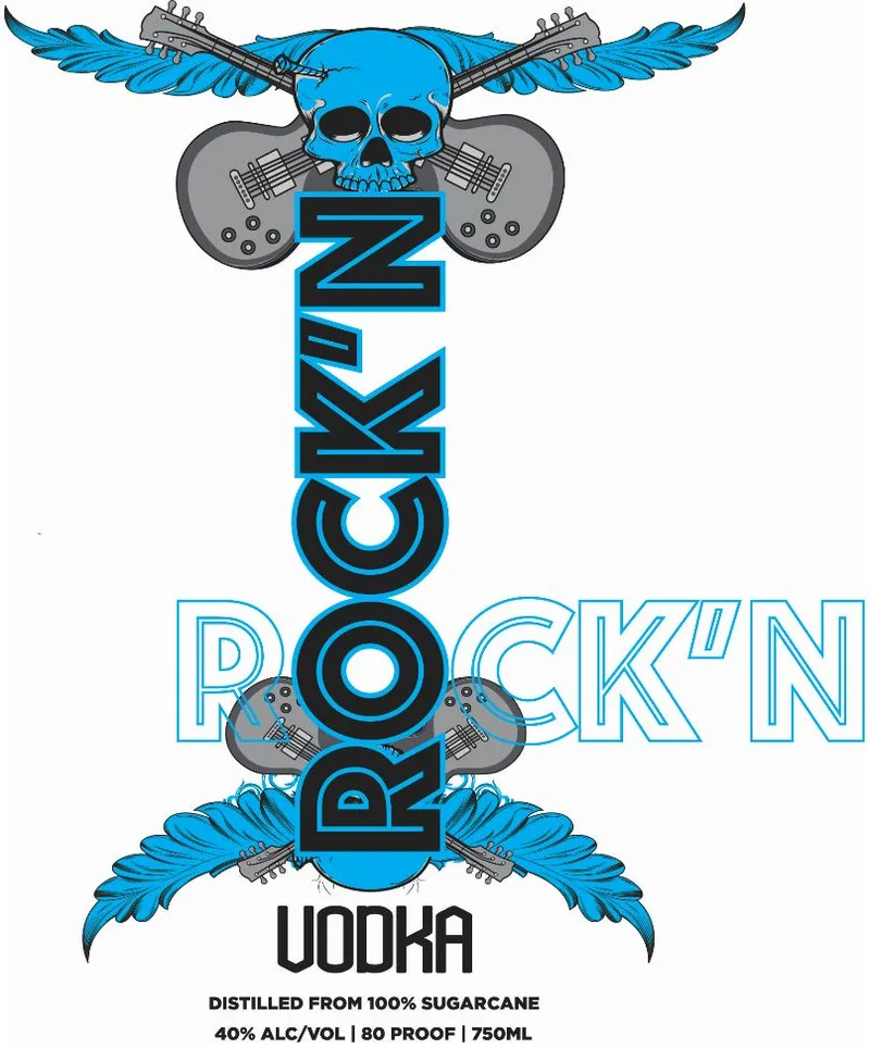 Rock'n Vodka label