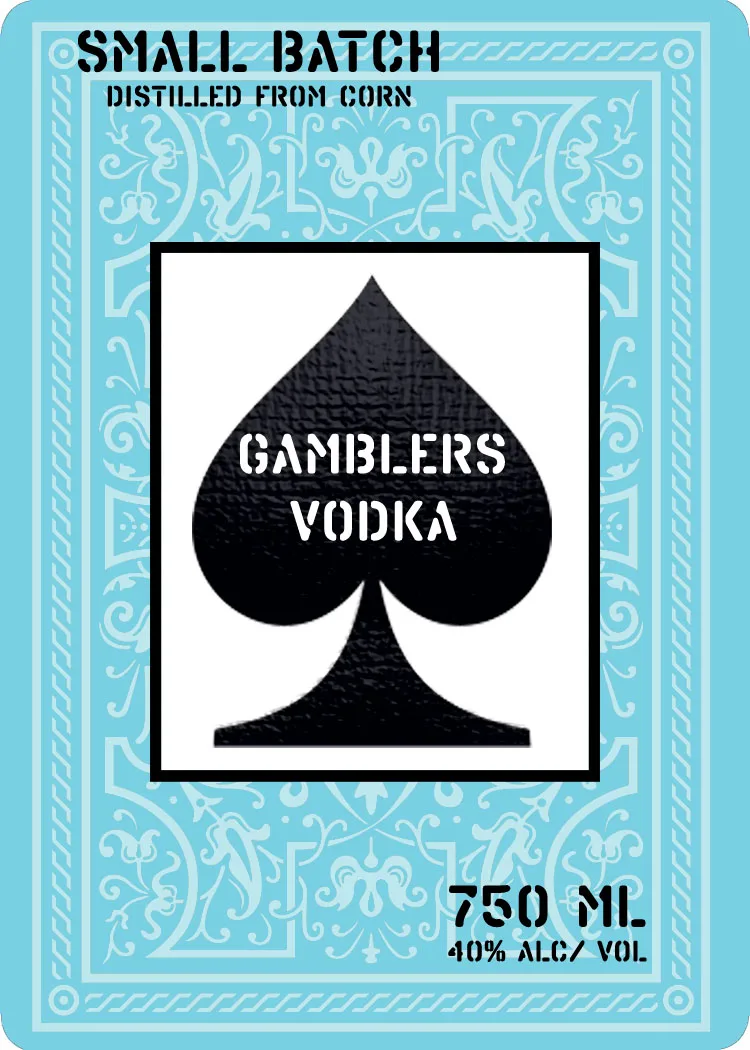 Gamblers Vodka label