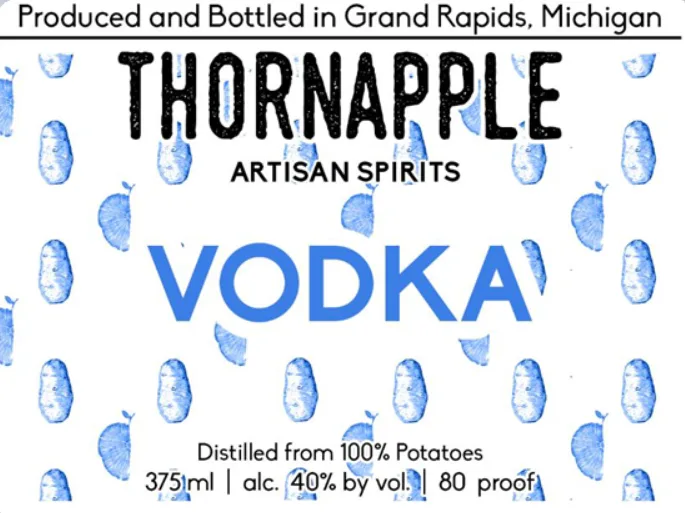 Thornapple Artisan Spirits label