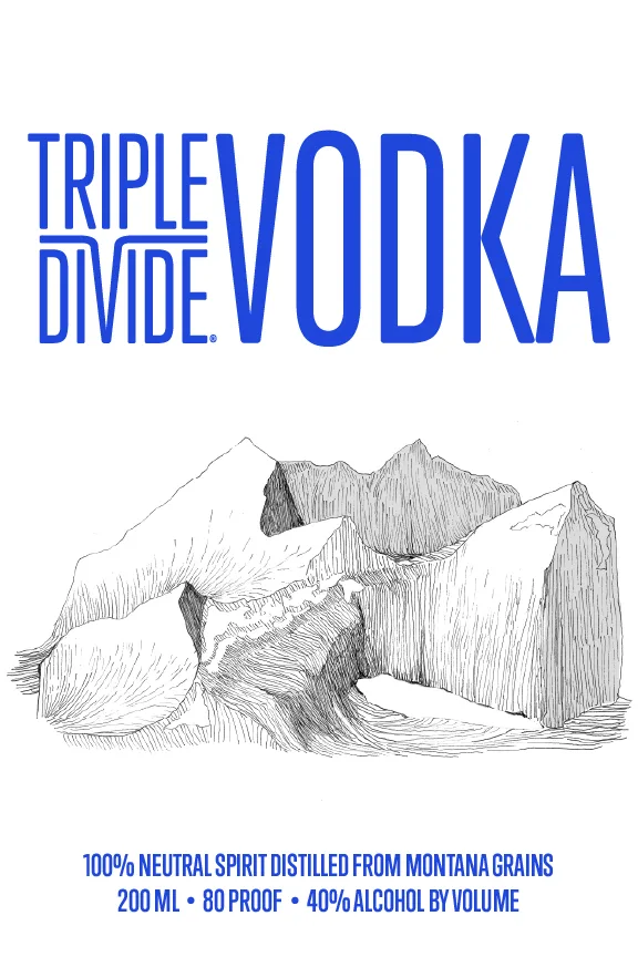 Triple Divide Vodka label