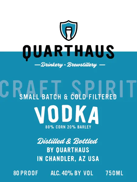 Quarthaus Vodka label