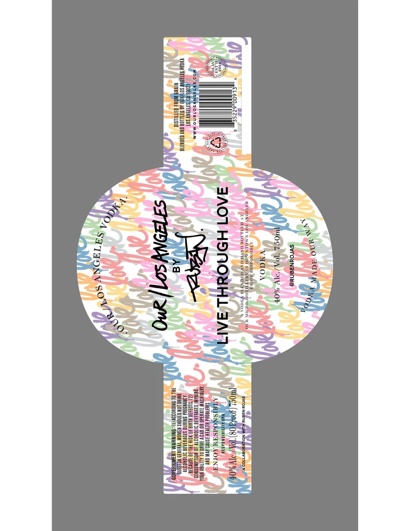 Our/los Angeles Vodka label