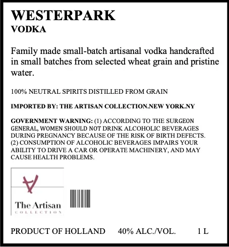 Westerpark Vodka
