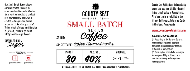 County Seat Spirits label