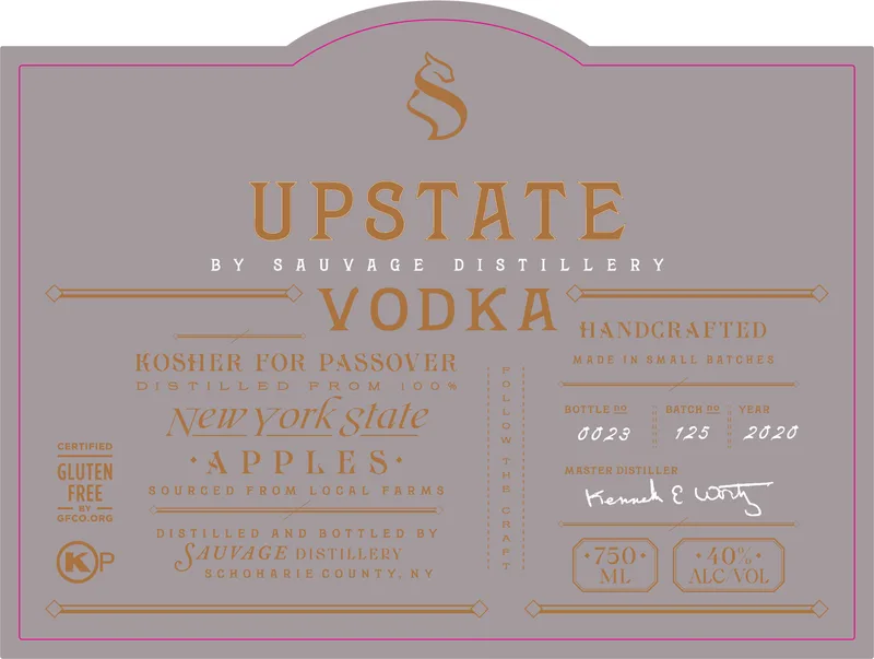 Upstate By Sauvage Passover label