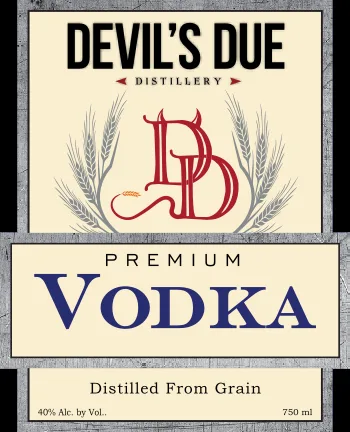 Devil's Due Distillery label