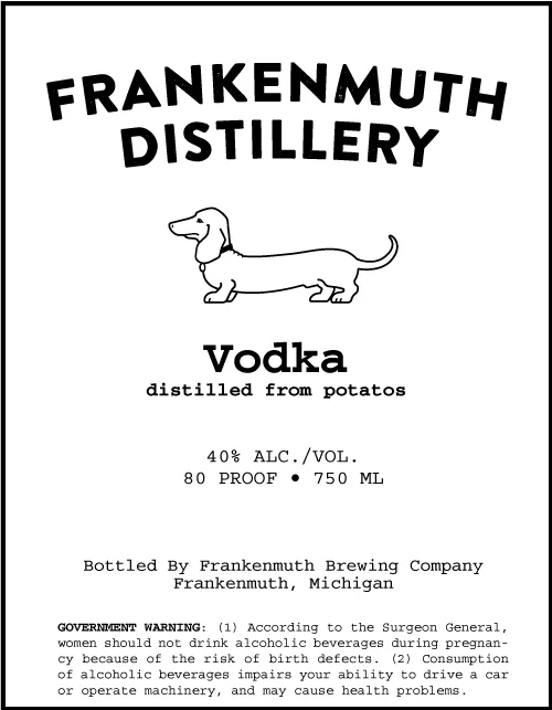 Frankenmuth Distillery label
