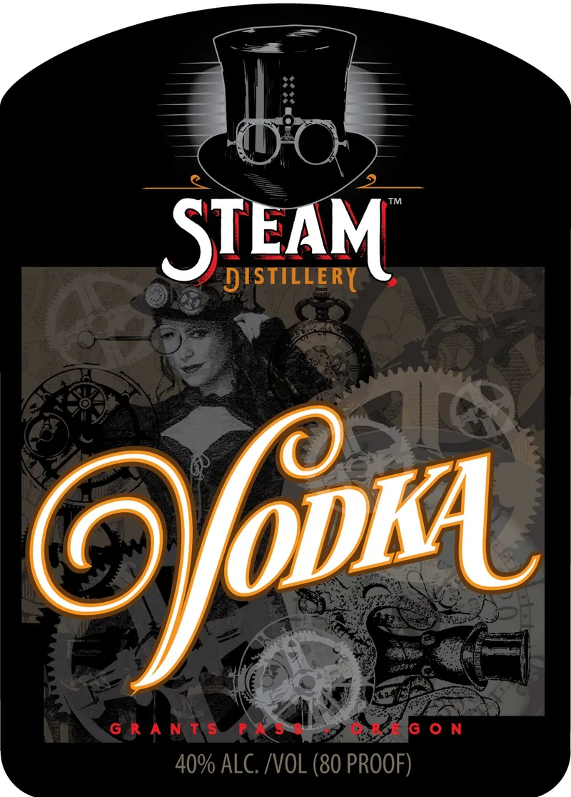 Steam Distillery label