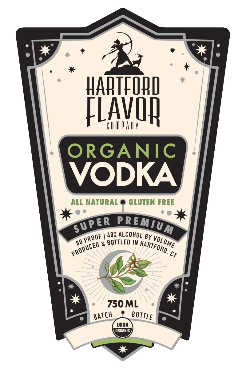 Hartford Flavor Organic Vodka label
