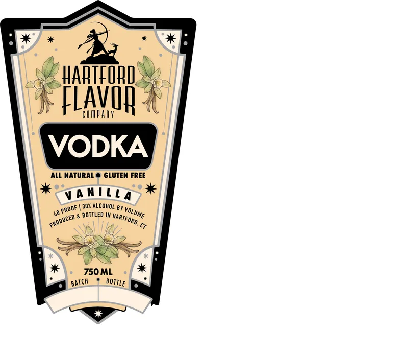 Hartford Flavor Vanilla Vodka label
