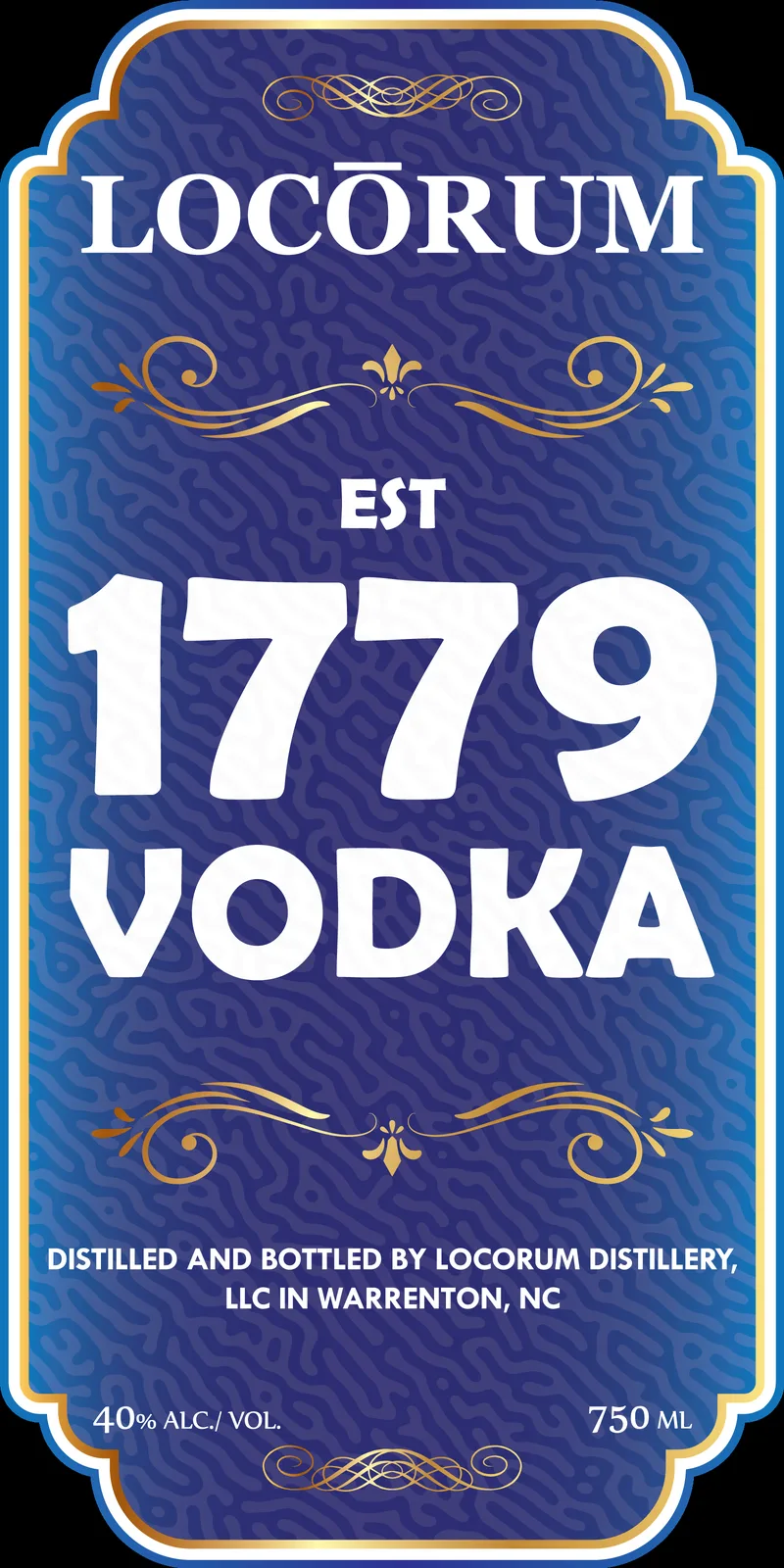Locorum 1779 Vodka Est 1779 label
