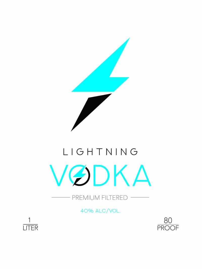 Lightning Vodka label