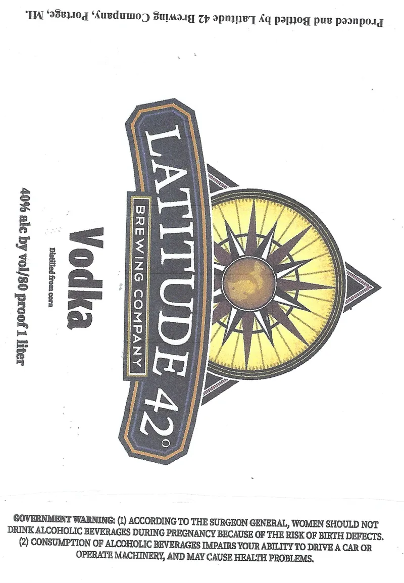 Latitude 42 Brewing Company Vodka