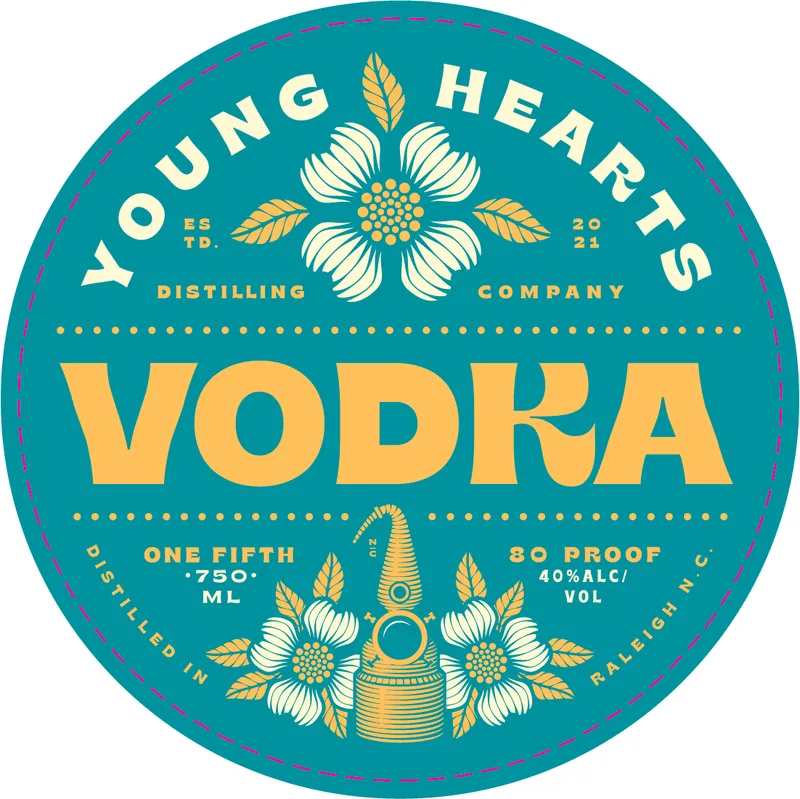 Young Hearts Distilling label