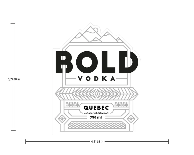 Bold Vodka label