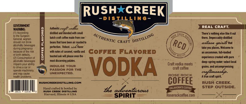 Rush Creek Distilling label