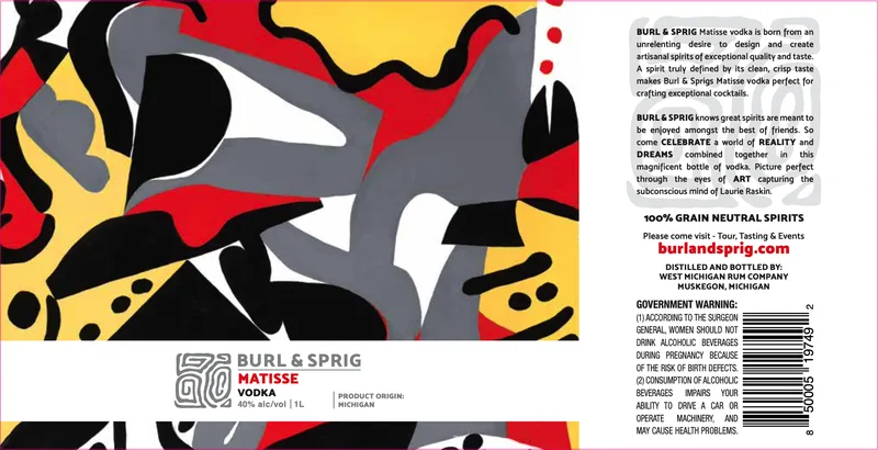 Burl And Sprig Matisse label