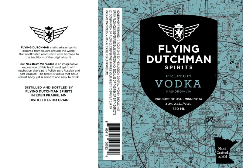 Nas-Drov-Via Vodka label