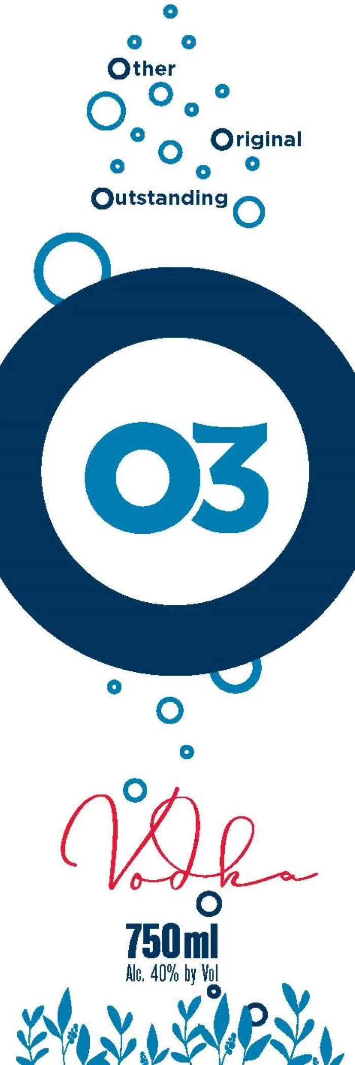 O3 Vodka label