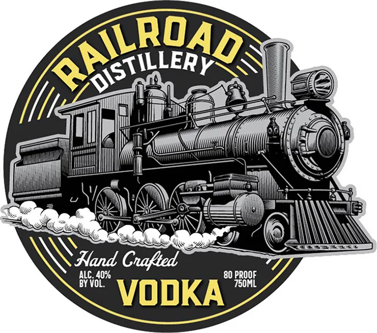 Railroad Distillery label