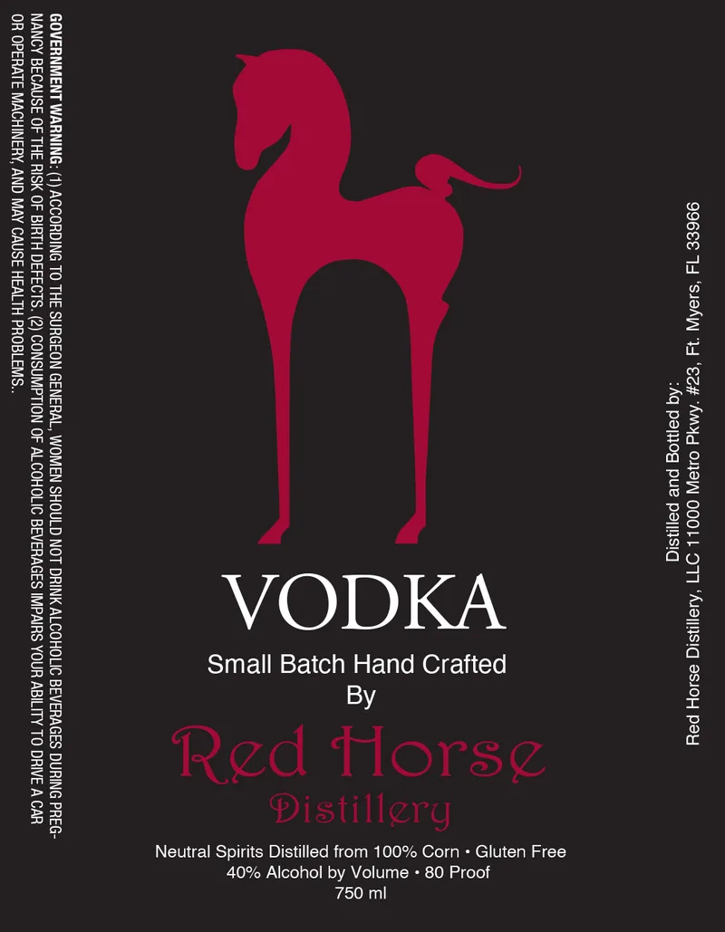 Red Horse Distillery label