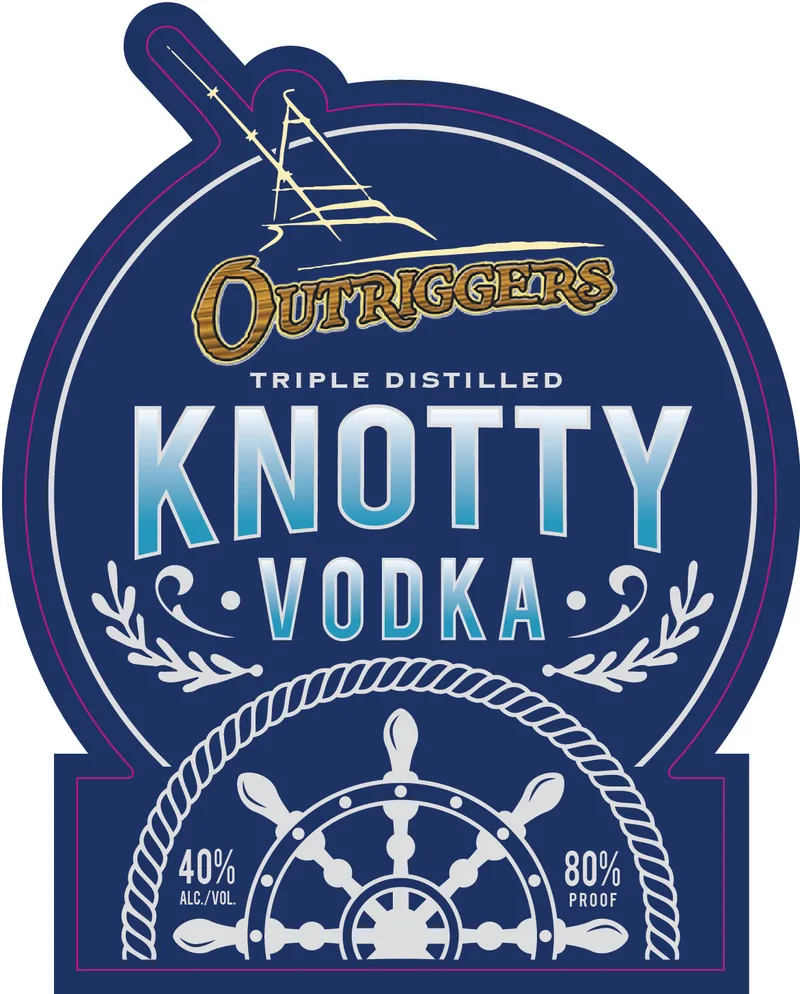 Knotty Vodka label