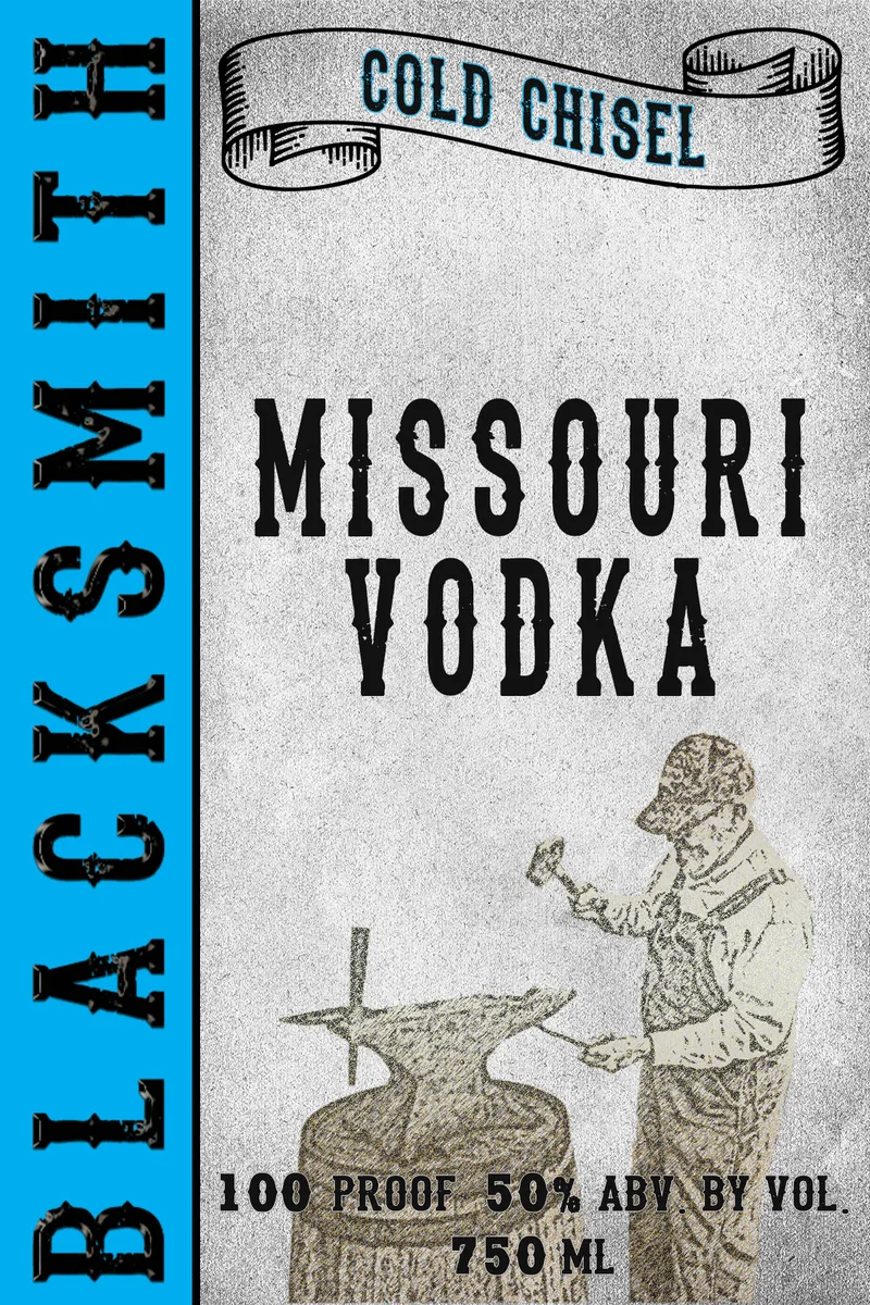 Blacksmith Distillery Cold Chisel label