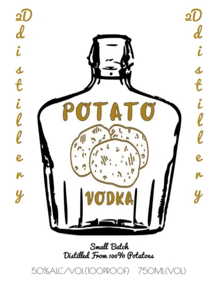2d Distillery label
