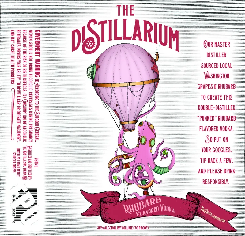 The Distillarium Rhubarb Flavored Vodka