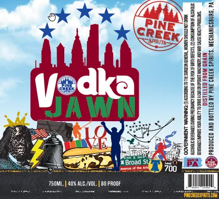 Vodka Jawn label