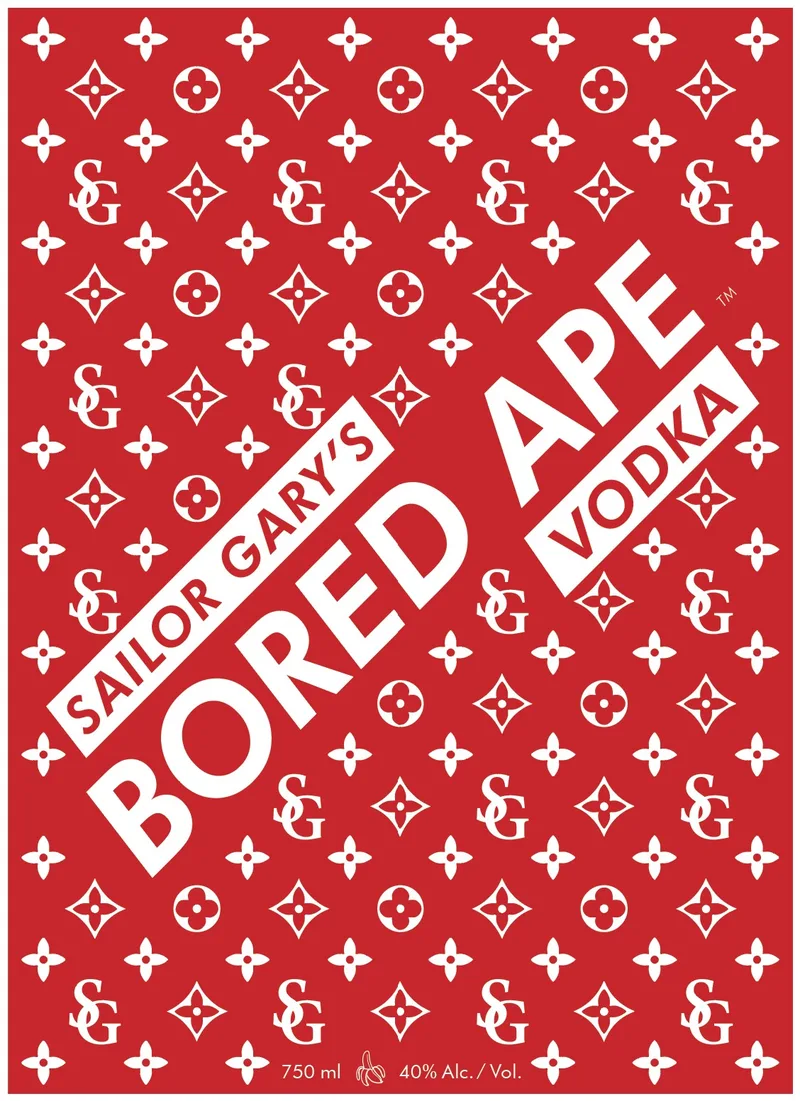Sailor Gary's Bored Ape Vodka label